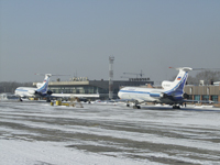 Apron of Irkutsk international airport